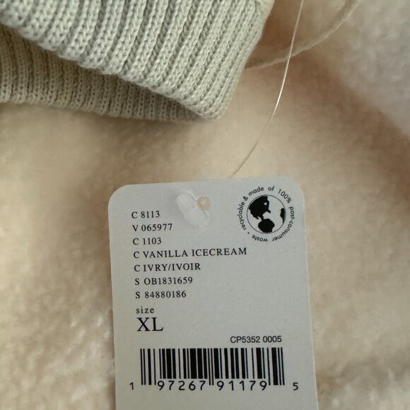 We The Free Cozy Camden Teddy Sweatshirt in Vanilla Ice Cream XL NWT - Picture 13 of 13